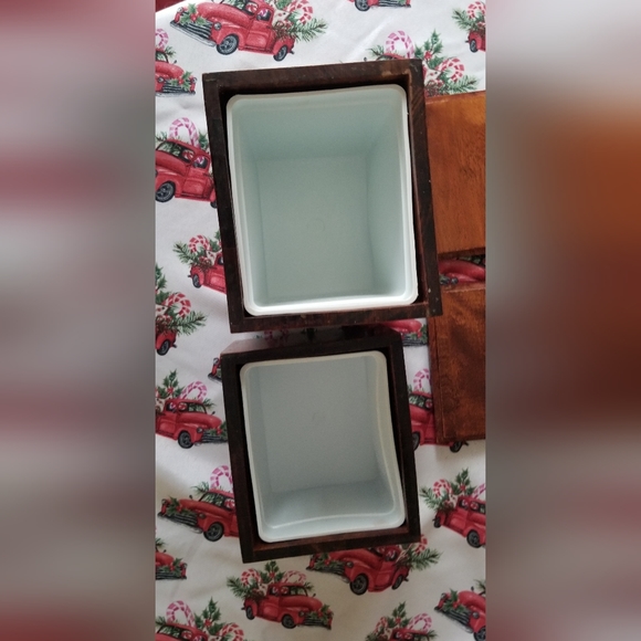 Baribocraft Wood lined Sugar and Coffee canister set - Picture 4 of 4